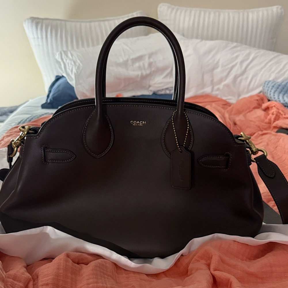 Coach Dark Brown Leather Satchel